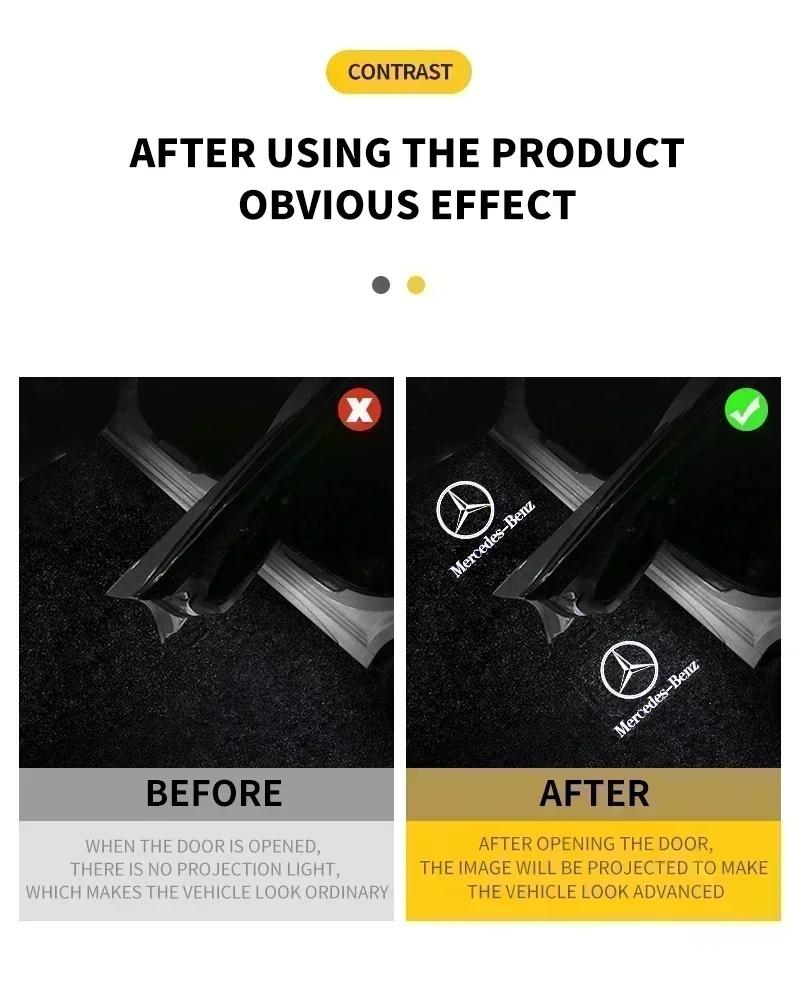 Autoaufkleber Heiß 2026 Neu Für Benz Modell LED Auto Tür Projektor Hohe Auflösung Willkommenslicht Für Mercedes Benz Für Mercedes Benz