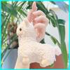 Fur Alpaca Keychain Animal Doll Keyring Charm Fashion Women Student Backpack Decoration Accessories