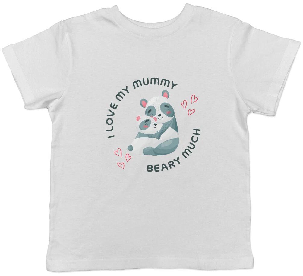 I Love My Mummy Beary Much Cute Panda Childrens Kids T-Shirt Boys Girls 100