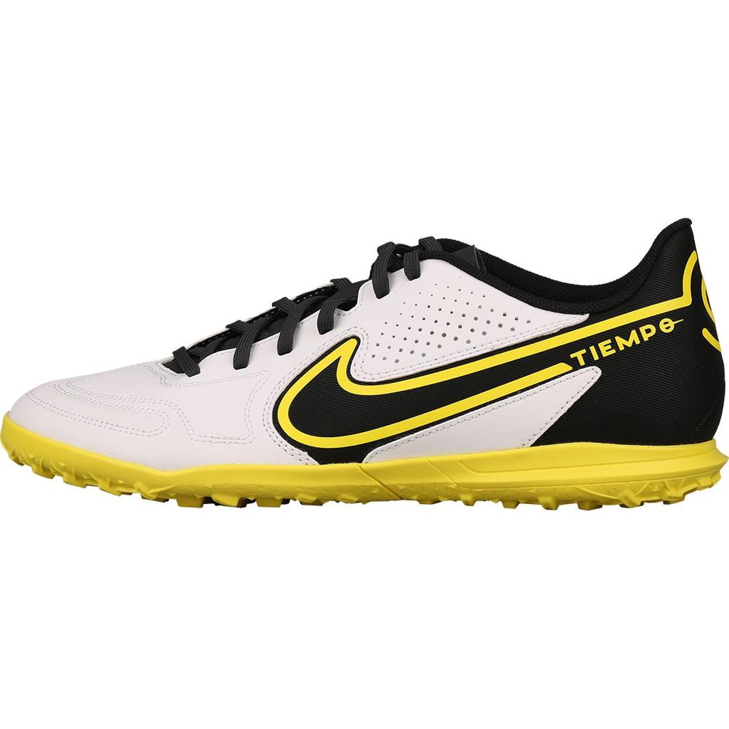 Nike Tiempo Legend 9 Club TF Hvit Yellow Strike Herre Sneakers Svart Dark-Smoke-Grey DA1193-107