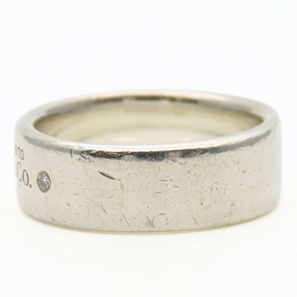 Used TIFFANY&Co. Ring Return To Narrow EU#48 Silver925/diamond 4.7g Silver 2PD