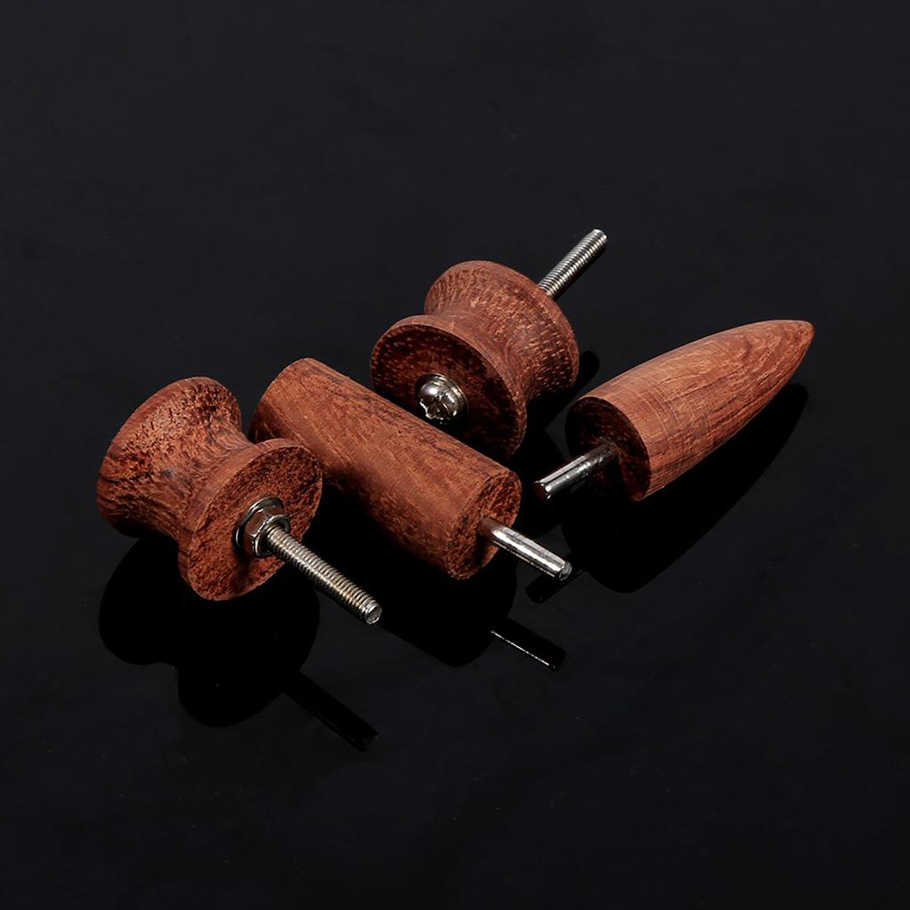 7pcs Rosewood Leather Burnisher Kit Pointed Tip Leather Slicker Tool