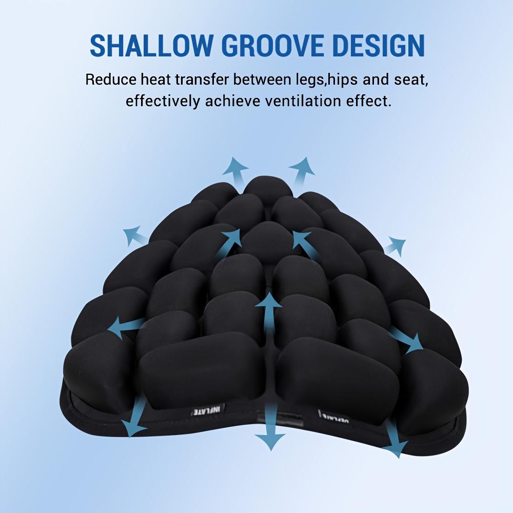 3D Motorcycle Air Cushion, Pressure-Relieving Shock-Absorbing Breathable Motorcycle Seat Cover, Portable And Foldable with Deflation Feature, Designed