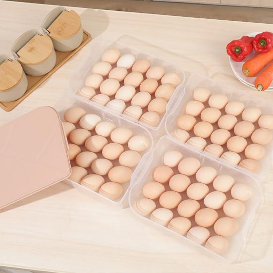 Stackable Home Storage Box Kitchen Refrigerator Egg with Holder Container Lid