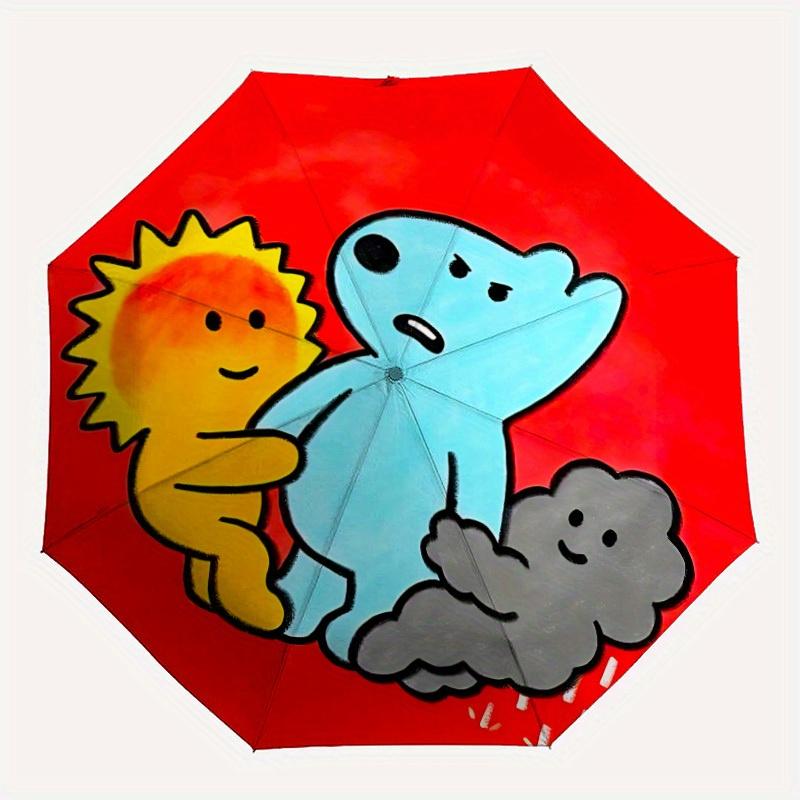 

1pc Cute PrintAutomatic Open/close, All-Season Portable Folding Umbrella for Friends, Travel, Everyday, Events yy250806071