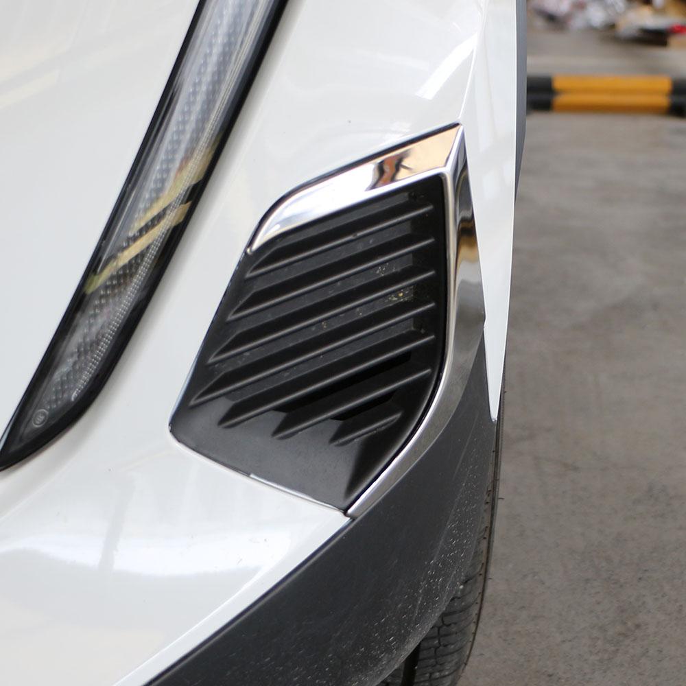 For Peugeot 2008 208 2020 2021 2022 2023 2024 Stainless Steel Car Front Fog Light Lamp Frame Covers Trim Accessories