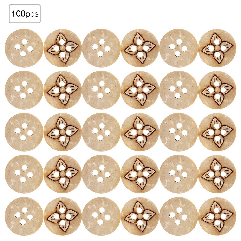 13mm 100pcs bag 4-Holes Round Buttons Sew Tools Accessories    Crafts   Wooden Button(226 13mm&nbsp;)