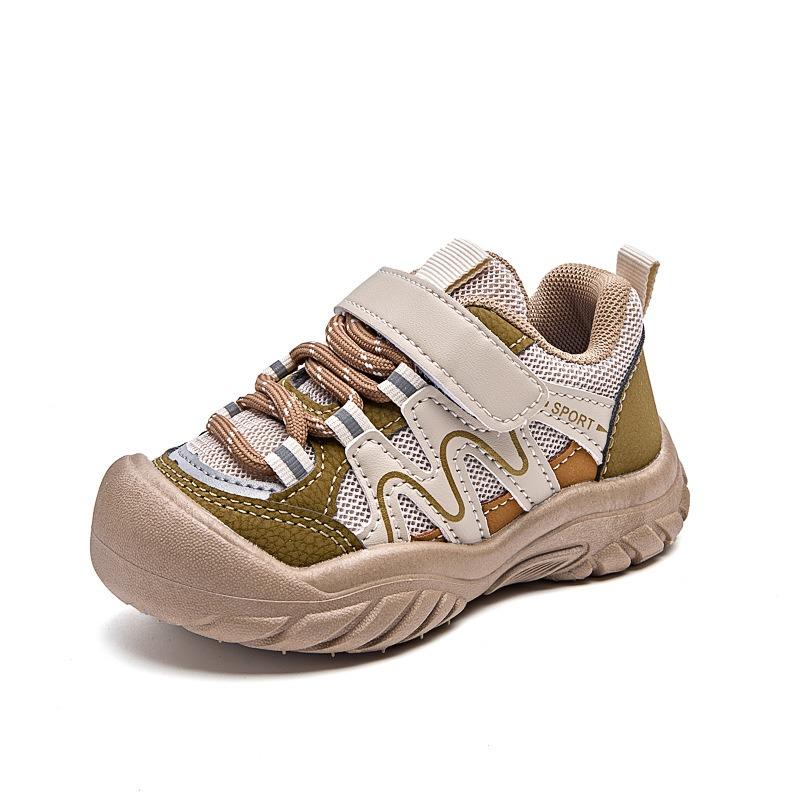 Autumn Breathable Mesh Kids' Outdoor Sneakers, Boys' Soft-Sole Anti-Kick Casual Shoes, Comfortable Toddler Running Shoes.
