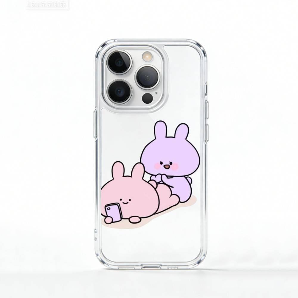 C-Cute A-Asamimichan Phone Case For iPhone 17 16 15 14 13 12 11 Mini Pro Max Plus Transparent Cover