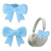 1/2 Pairs Headphone Silicone Bow Decoration Universal 3D Headset Decorative Bow Clip Women Headphone Attachment Accessory