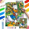 Donald Duck Planting Tree Oil Paint by Numbers Painting Kit Handmade Diy Home Decoration Gift
