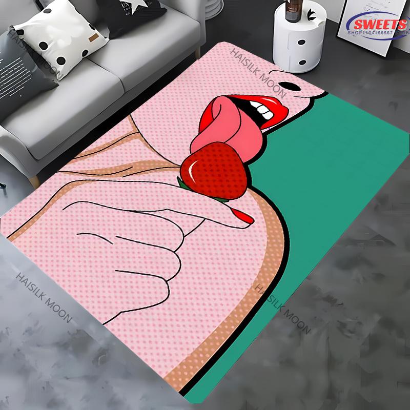 15 Sizes Sexy Lips Printed Carpet! Anti-slip Sound Insulation, Living Room Bedroom Entrance Door Mat Sofa Rug Ten Festivals Gift
