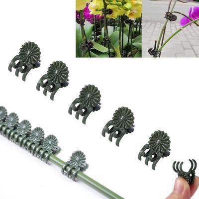 100Pcs Orchid Plant Clips Vine Fixing Clamps Garden Flower Stem Support Fastener Clips
