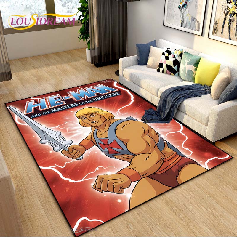 He-man meesters Cartoon Tapijt voor Woonkamer Slaapkamer Vloerkleed Keuken Kinderen Deur Antislip Vloermat Verjaardagscadeau Fotografie Requisieten Tapijt