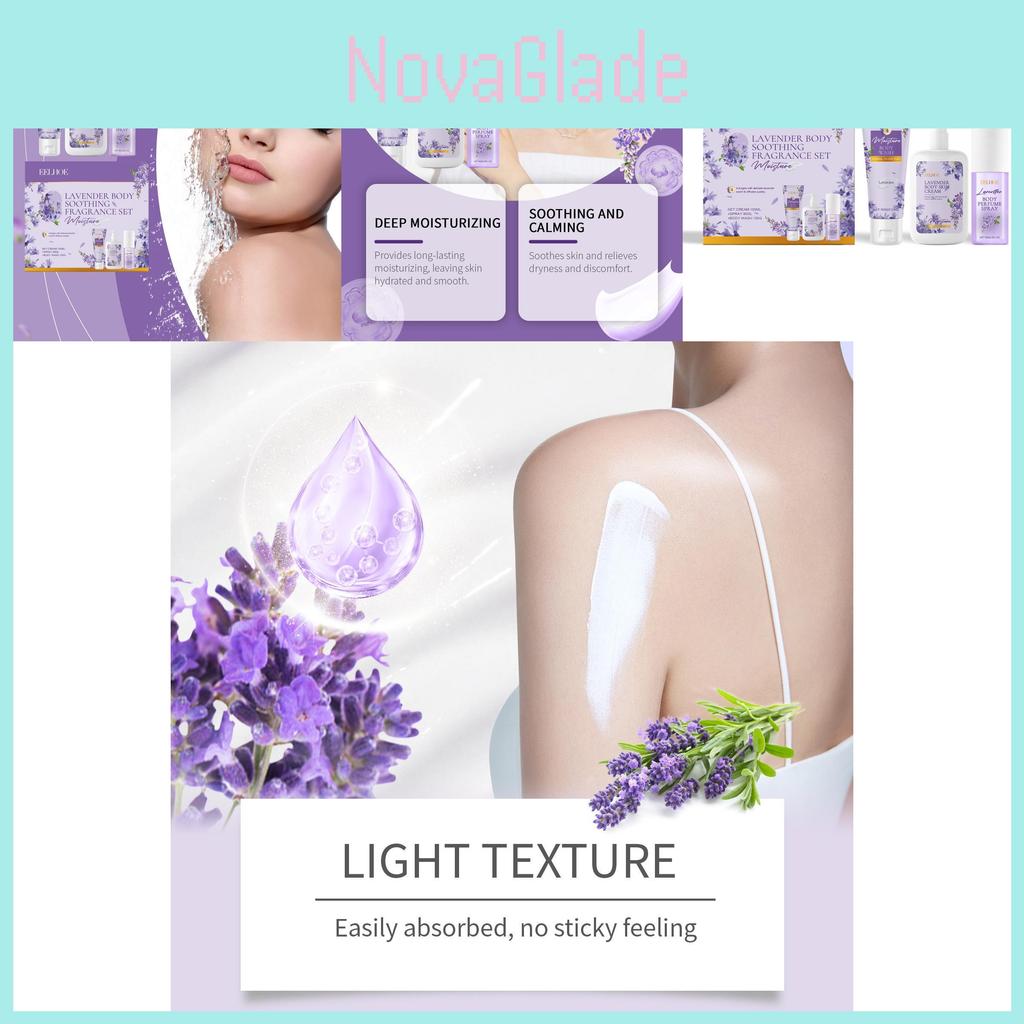Eelhoe Lavender Body Care Set For Moisturizing Refreshing And Non-greasy Skincare