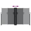 Retractable Side Awning Black 140 x 1200 cm