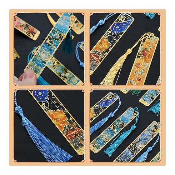 Elegant Metal Bookmark with Pink Floral Design, Hollow Trim, Tassel, Retro Engraved Book Page Marker for Women, Girls, Teachers, Friends, Lovers -