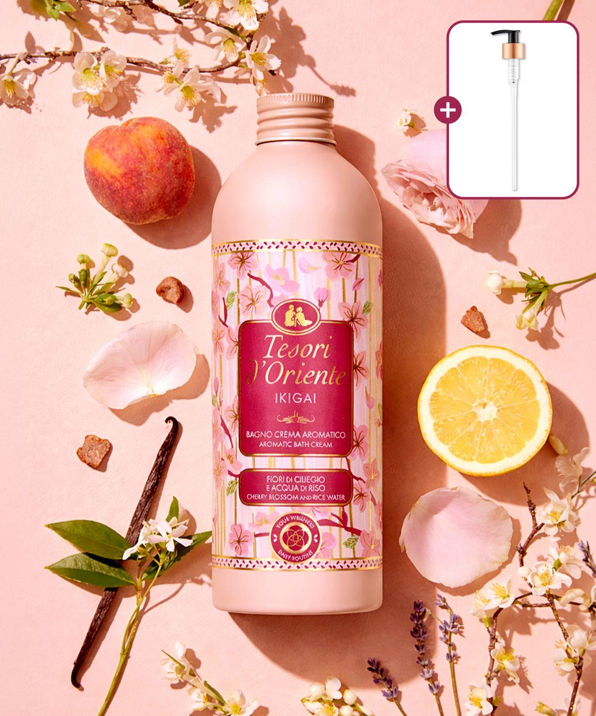 Ikigai (Cherry Blossom) Bath Cream Body Wash 500ml [Free Pump Included]
