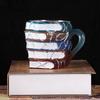 Safe Coffee Cup Large Capacity Unique Books Stack Coffee Mug Creative Mug Cup  Home Office
