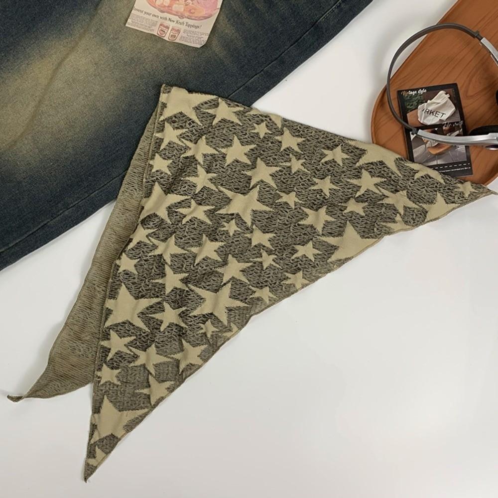 Wasteland Style Star Hair Scarf Hip Hop Knitted Tube Top Y2K Hip Scarf  Spicy Girls