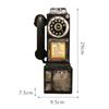 Vintage Telephone Model Wall-Mounted Resin Booth Telephone Figurine Rotary Old-Fashioned Telephone Ornament Photography Props