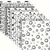 24Pcs Black & White Abstract Graphic Paper Set - Decorative Background Sheets for Scrapbooking, Journaling & Crafts