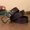 Belt Men's Retro Hand-Rub Color Distressed Pure Cowhide Leather Pin Buckle Fashion Trendy Korean Style Brass Buckle Belt