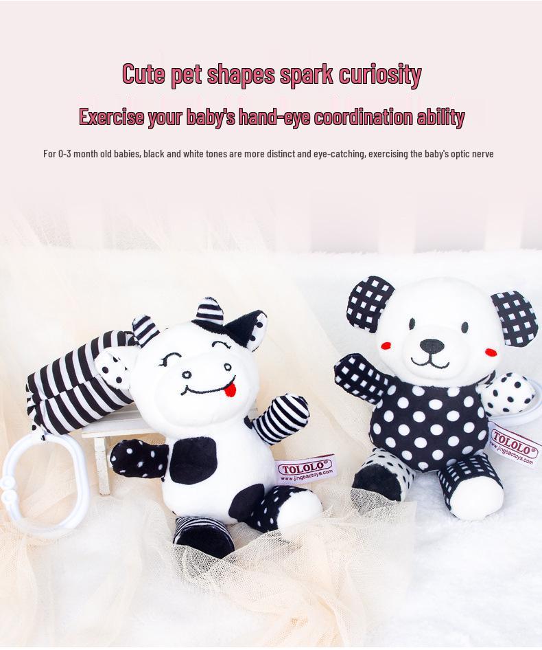 TOLOLO Baby Cartoon Animal Black & White Crib Mobile Toy