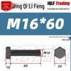 Grade 12.9 Reverse Thread Hex Bolt, M6-M24 High-Strength Blackened Hexagon Screw