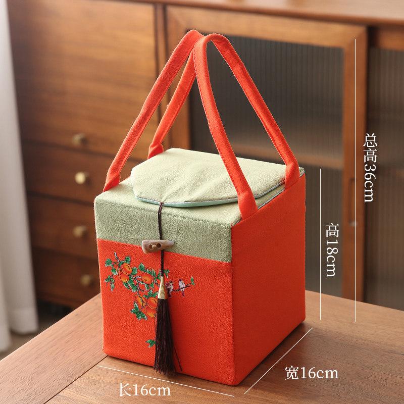 

Orange Single Can Double Can Gift Box Tea Cake Gift Tote Bag Anti Shock and Anti Drop Ceramic Jar Storage Packaging Boxes 1pc Other