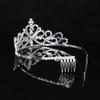 Ainameisi New Blue Crystal Tiara Wedding Crown Headband Women Girls Rhinestone Pageant Party Bridal Hair Jewelry Accessories