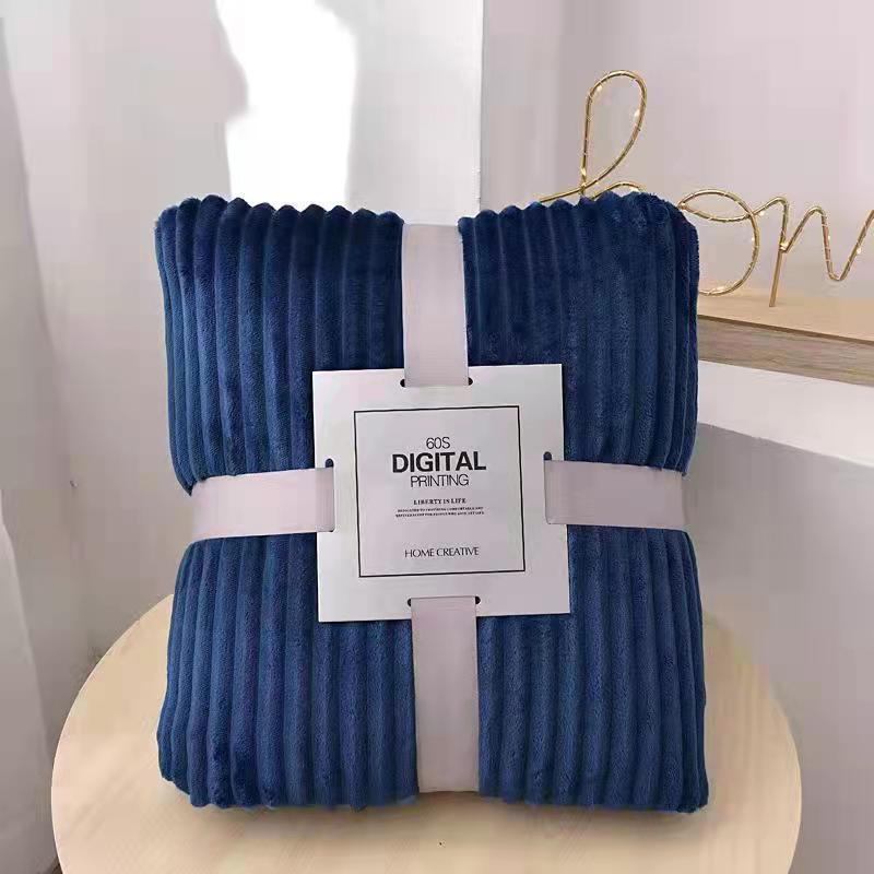

200*230СМ Плед з коралового велюру, Однотонний флісовий плед, Плед для сну на дивані 70*100cm темно-синього кольору