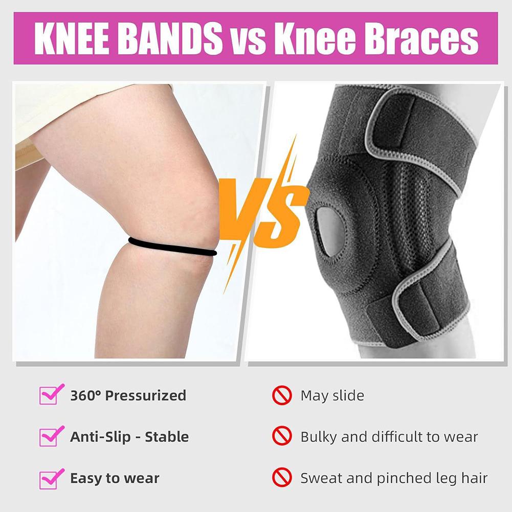 Patellar Tendon Knee Strap Multi-Function Silicone Patella Band Breathable Patella Stabilizer Lightweight for Hiking Running