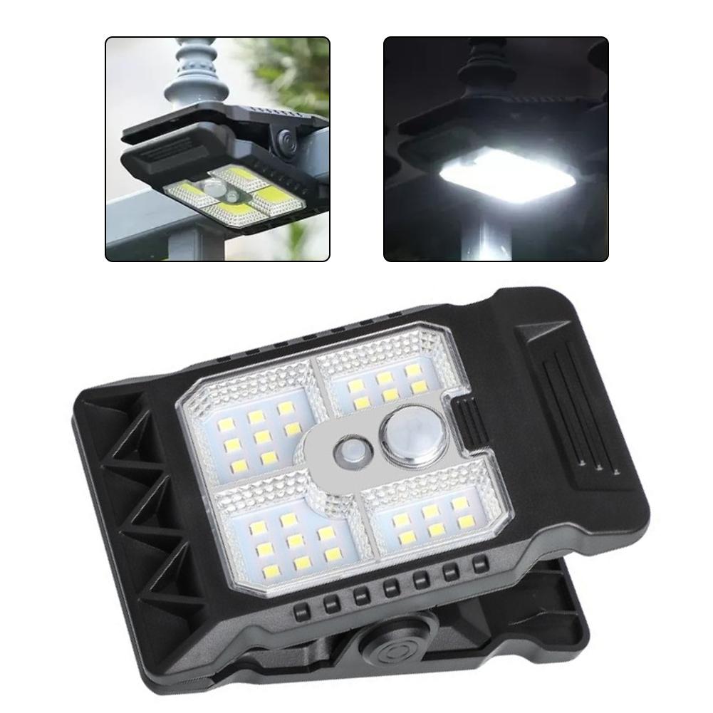 Solar Powered Clamp Light Waterproof Outdoor Use for Garden Camping Lighting