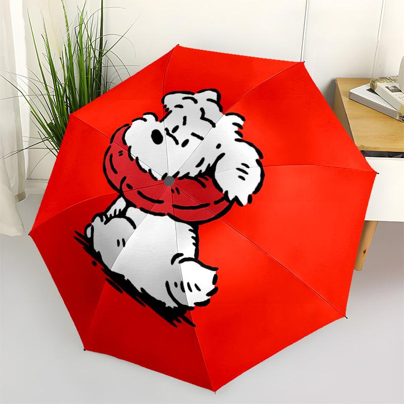 1pc Cute Dog Automatic Folding Umbrella - 8-Rib Automatic Open/Close, Large Canopy Birthday Festival Gift yy251217131