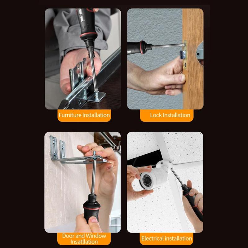 Maizhe USB Rechargeable 3.6V Electric Screwdriver With LED Light Cordless Mini Power Tools Multipurpose For DIY Household