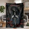 Dark Gothic Custom Flannel Blankets Soft Warm Cozy Throws for Home Decor Holiday Gifts