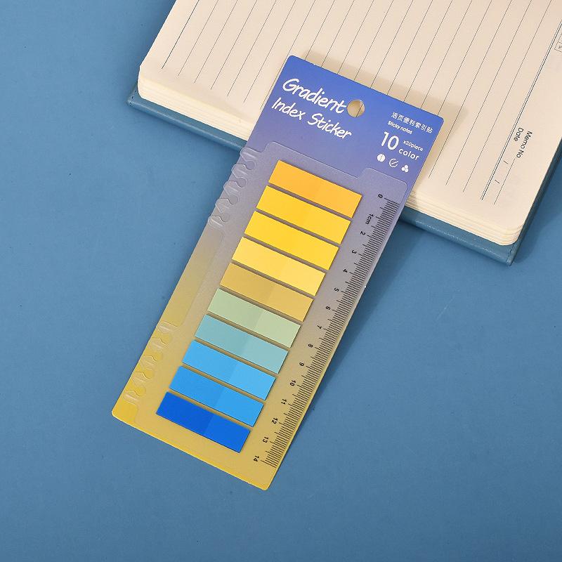 200 Sheets Creative Transparent PET Memo Pad Posted It Sticky Notes Planner Sticker Notepad School Supplies Students Stationery