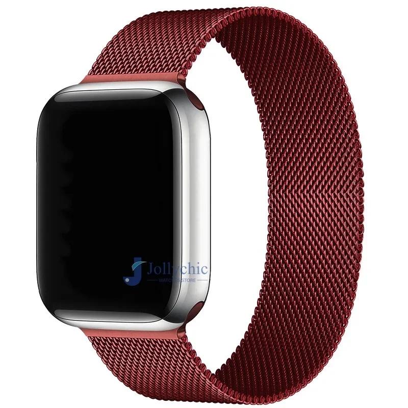 Magnetic Loop Strap For Apple watch Band 44mm 40mm 45mm 41mm 42mm 38mm Stainless Steel Bracelet iWatch Series Ultra 9 8 SE 7 6 5
