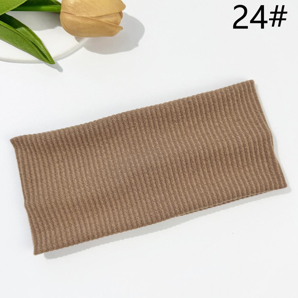 9003 SASAacc European and American Solid Color Knitted Hairband Elastic Sports Headband Hair Accessories Korean Style