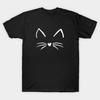 Men Black Print T-shirt Cat No-Cut Transfer Paper Print Cotton Tshirt