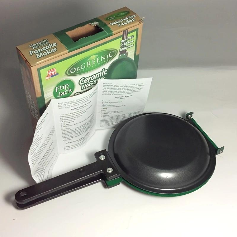 

1 шт. Готическая стальная сковорода с двухсторонним антипригарным покрытием, пропитанным титаном и медью, с ручкой из нержавеющей стали, для использования в помещении/на открытом воздухе зелёный