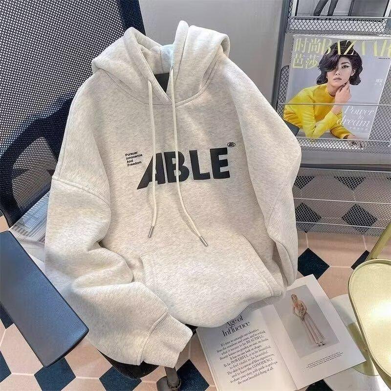 

Мужское бархатное худи в корейском стиле 2024 года: Плотный, Модный, Свободного кроя, Идеально подходит для пар осенью и зимой 5XL