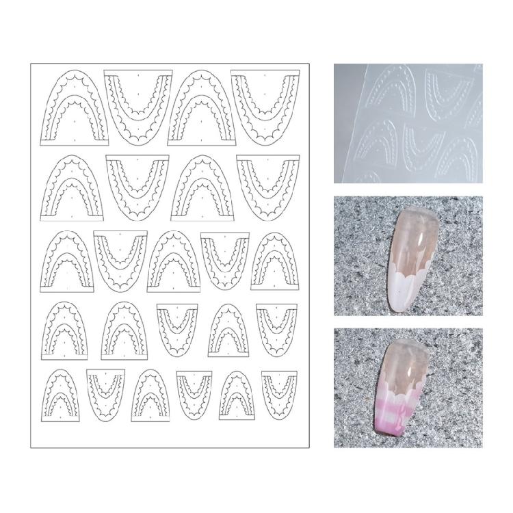 Innovative Nail Stickers Nail Stencils Decals For Personalizing Looks Quick Setups Vibranted Colors Safe For Daily Use