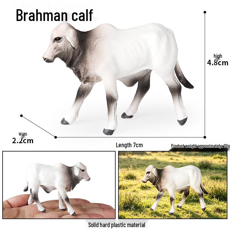 Realistic Farm Animal Model Set: Dairy Cow, Simmental Bull, Yellow Cattle, Fighting Bull, Water Buffalo, Yak