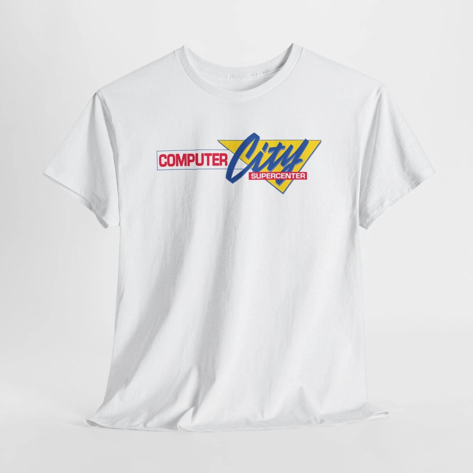 

Vintage Retro Computer Geek Computer City Gildan Cotton Tee 2XL