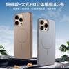 Applicable To Apple 16Promax Fine Magnetic Suction Large Hole 6D Three-dimensional Mirror Frame AG Mobile Phone Case 17Pro Anti-drop Protective Case