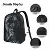 The Art Of Dog Cane Corso Italian Mastiff Backpack Student BookBag School Bag Shoulder Bags 3ps Insulated Lunch Bag Pencil Case
