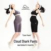 Maternity Cloud-Feel Shark Skin Belly-Lift Leggings