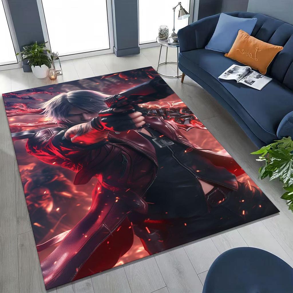 3D D-Devil May Cry DMC Games Vergil Dante Tapijt voor Slaapkamer Woonkamer Bank Huis Deurmat Decor, Groot Kinderspeel Antislip Vloermat